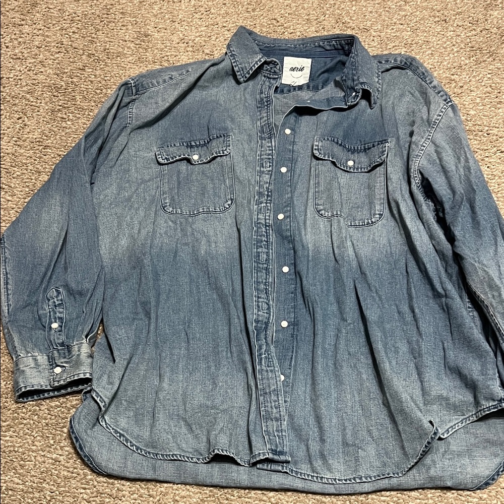 Aerie Blue Button Down Shirt